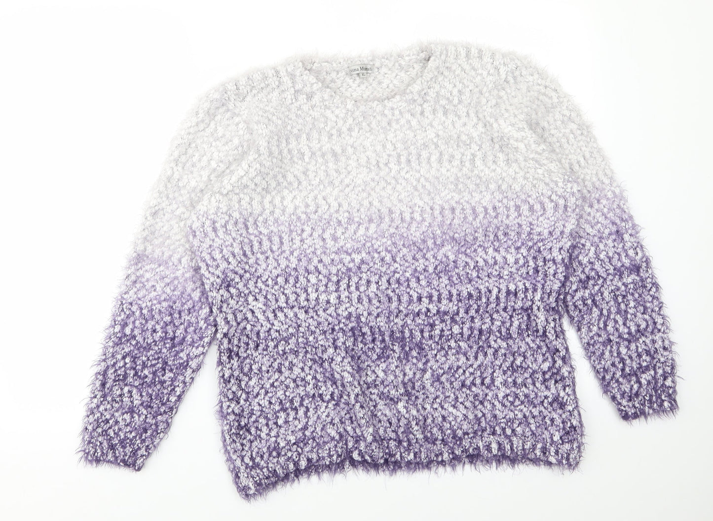 Nina Murati Womens Purple   Pullover Jumper Size XL