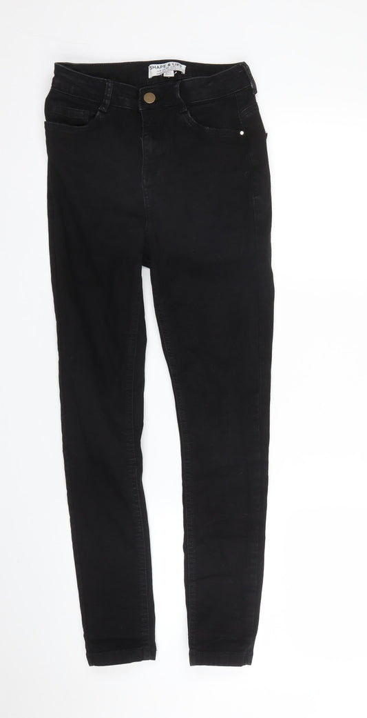 Dorothy Perkins Womens Black  Denim Skinny Jeans Size 8 L25 in
