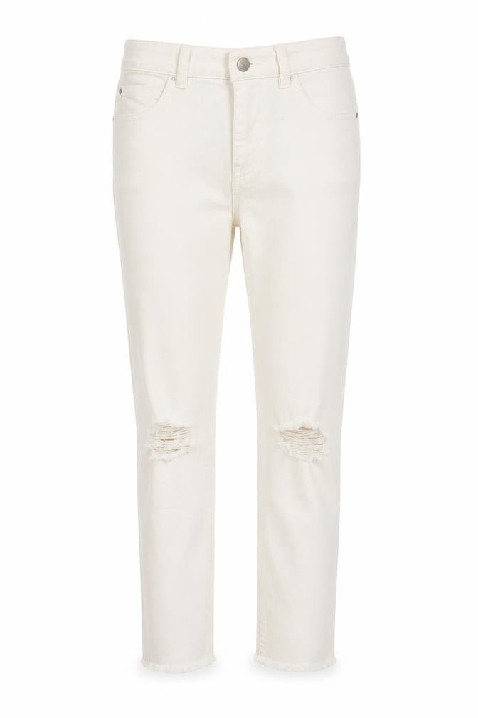 New Look Womens White  Denim Skinny Jeans Size 10 L24 in