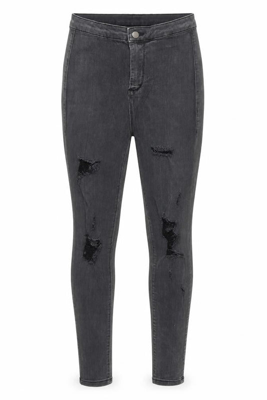 PRETTYLITTLETHING Womens Black  Denim Skinny Jeans Size 10 L27 in