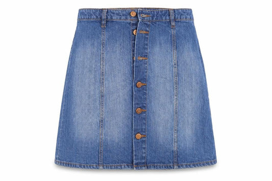 H&M Womens Blue  Denim A-Line Skirt Size 36