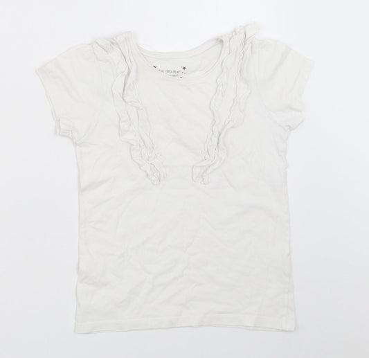 Primark Girls White   Basic T-Shirt Size 7-8 Years