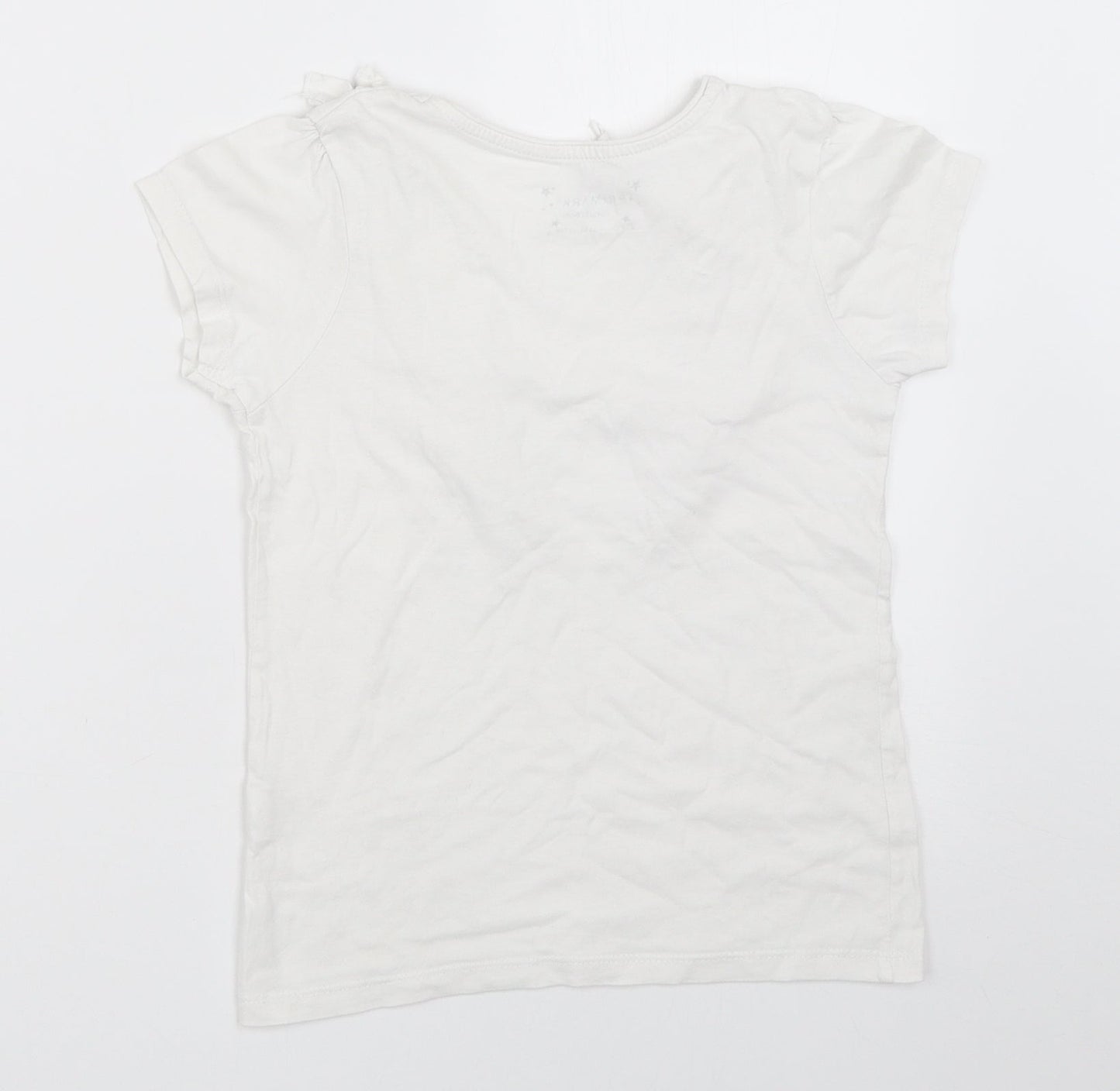 Primark Girls White   Basic T-Shirt Size 7-8 Years