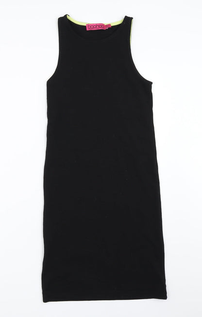Preloved Boohoo Womens Black   Bodycon  Size 4 - Front