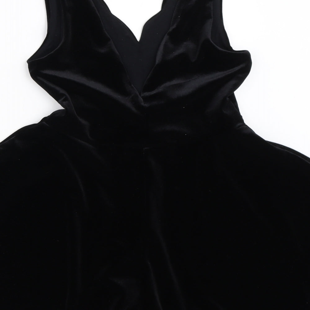 Pins & Needles Womens Black  Velour Playsuit One-Piece Size XS