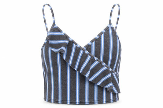 Boohoo Womens Grey Striped  Camisole Tank Size 6