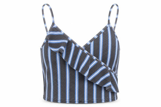Boohoo Womens Grey Striped  Camisole Tank Size 6