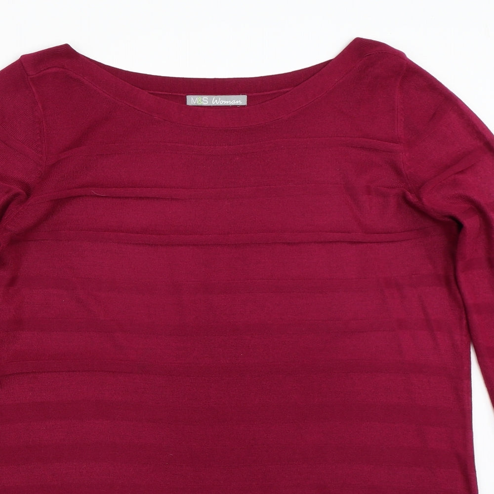 Marks and Spencer Womens Purple   Pullover Jumper Size 12