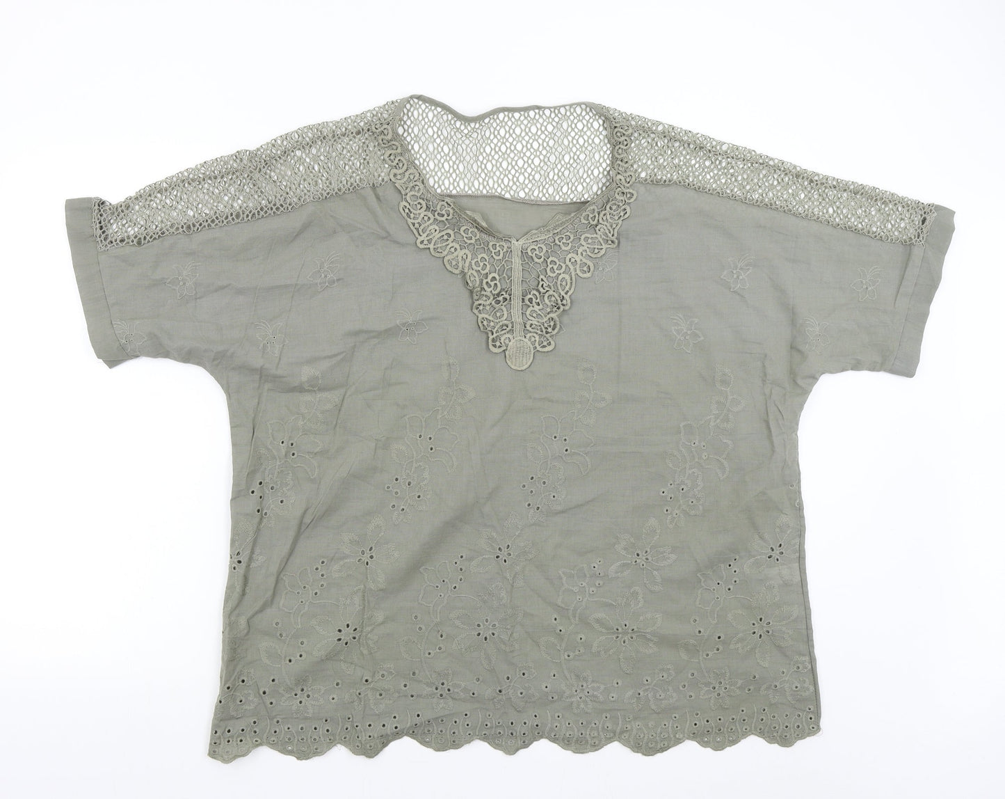 Preworn Womens Green   Basic Blouse One Size