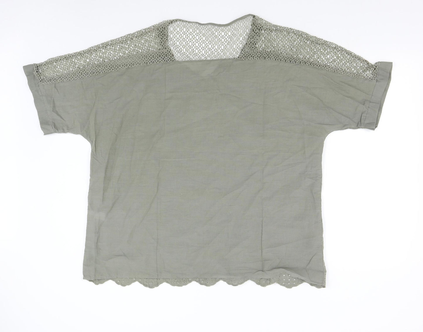 Preworn Womens Green   Basic Blouse One Size