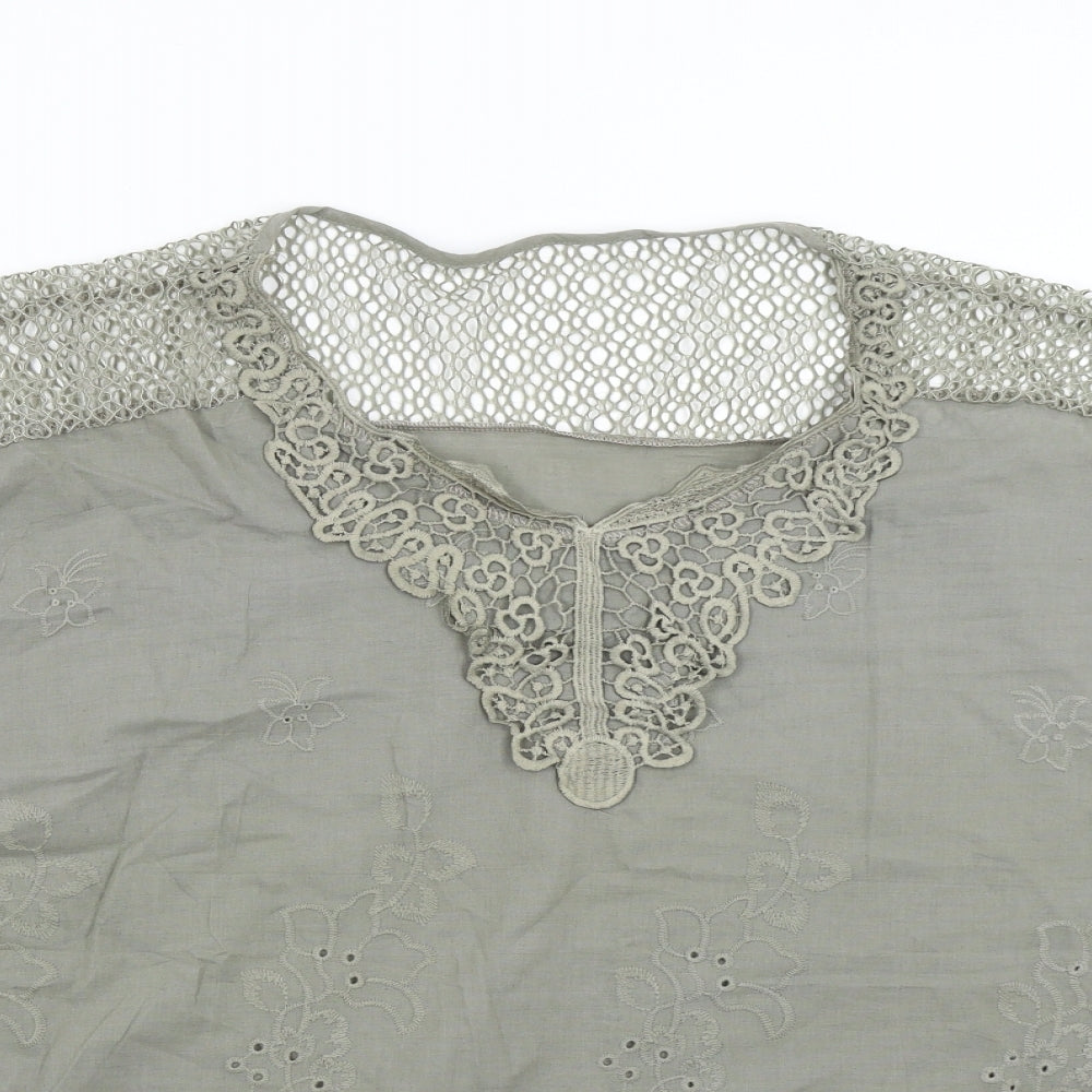 Preworn Womens Green   Basic Blouse One Size