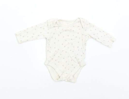 George Baby Ivory Polka Dot  Babygrow One-Piece Size 0-3 Months