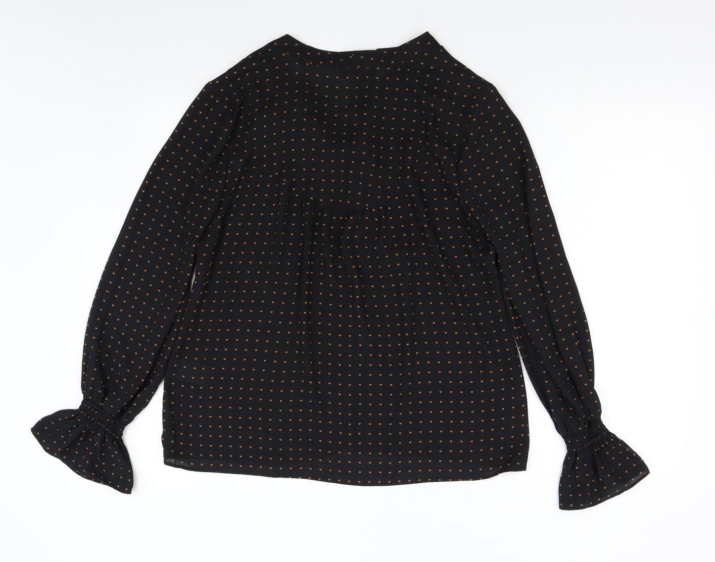 Warehouse Womens Black   Basic Blouse Size 12  - Hearts