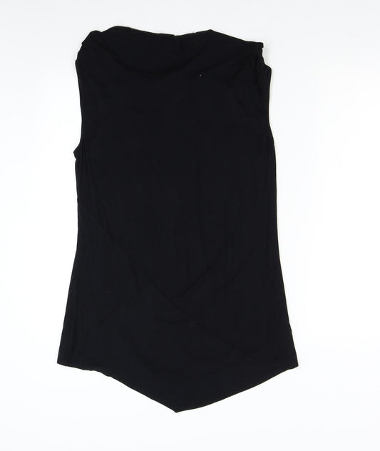 David Emanuel Womens Black   Basic T-Shirt Size 14