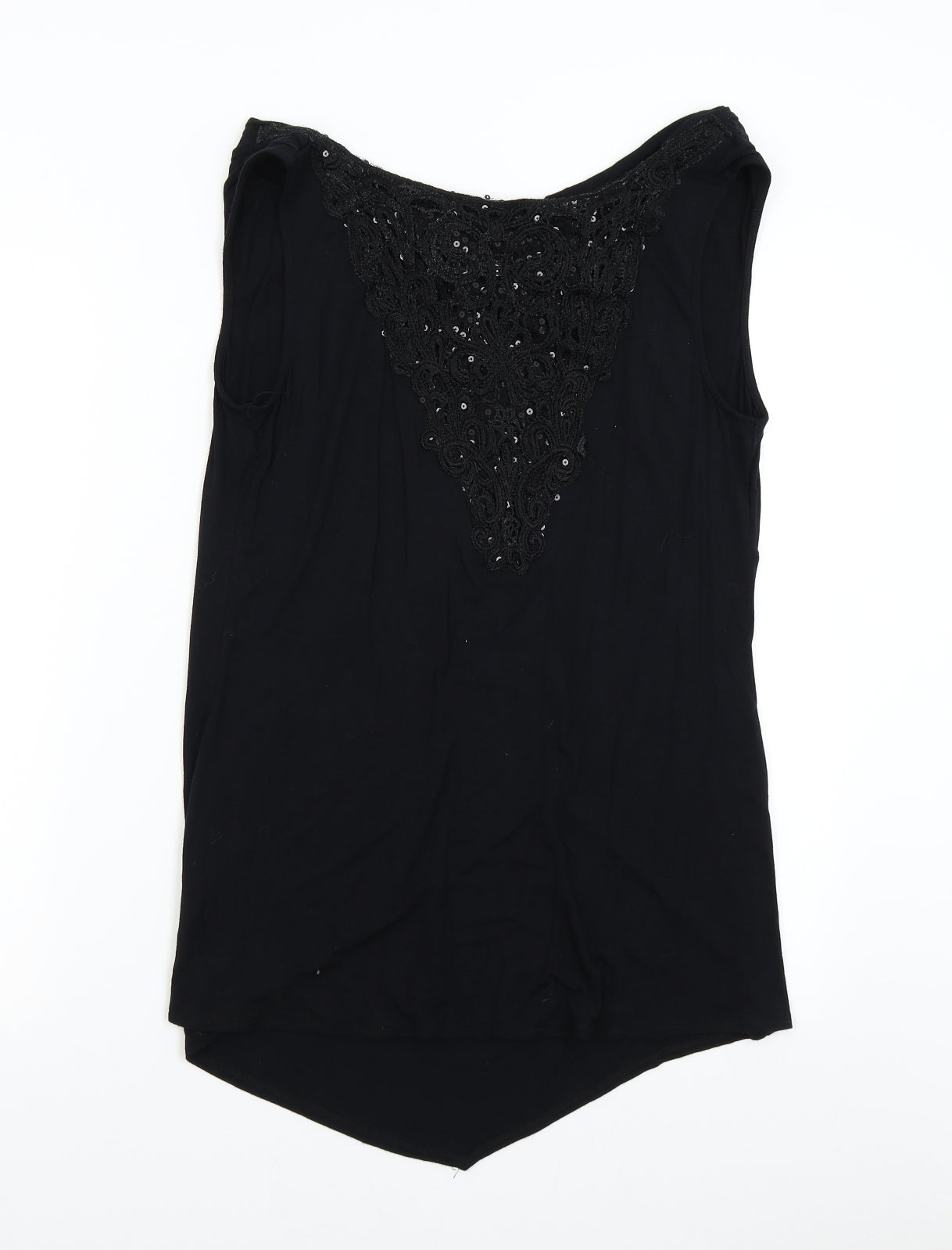 David Emanuel Womens Black   Basic T-Shirt Size 14