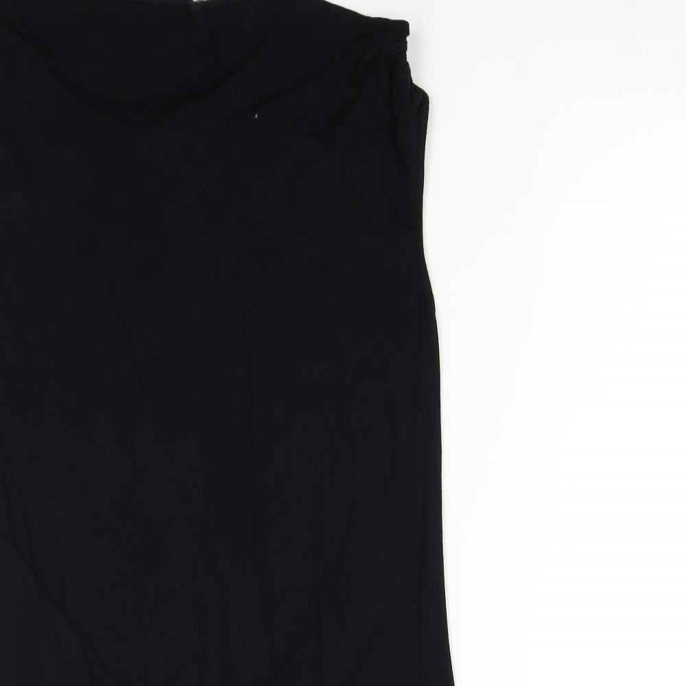 David Emanuel Womens Black   Basic T-Shirt Size 14