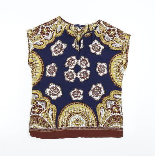 NEXT Womens Multicoloured Geometric  Basic Blouse Size 8