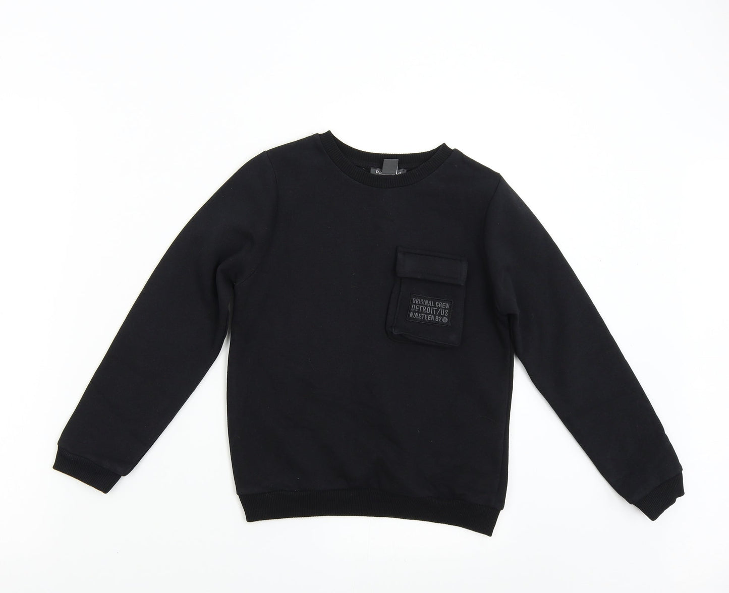 Primark Boys Black   Pullover Sweatshirt Size 9-10 Years