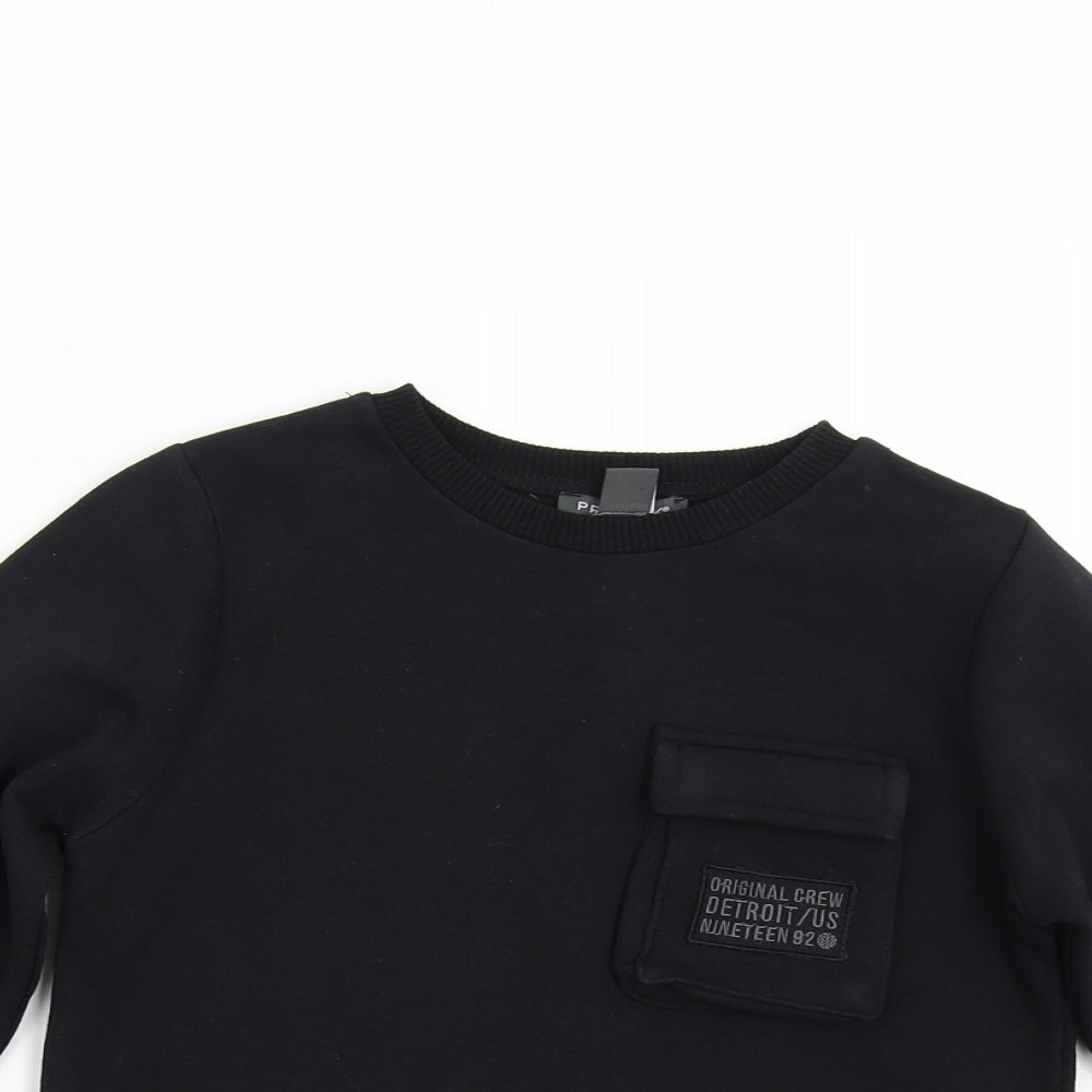 Primark Boys Black   Pullover Sweatshirt Size 9-10 Years