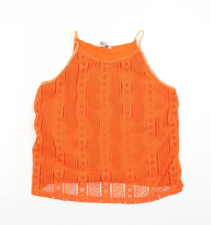 Preloved Peacock's Womens Orange   Basic Tank Size 14 - Front
