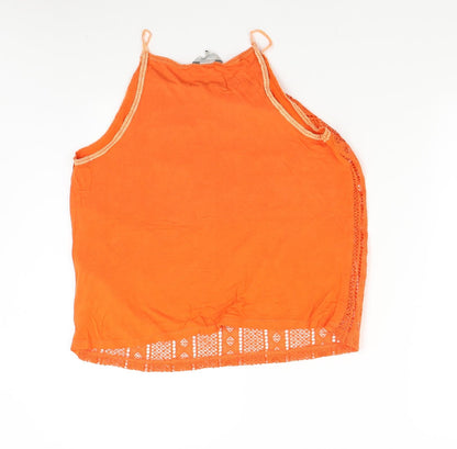 Preloved Peacock's Womens Orange   Basic Tank Size 14 - Back