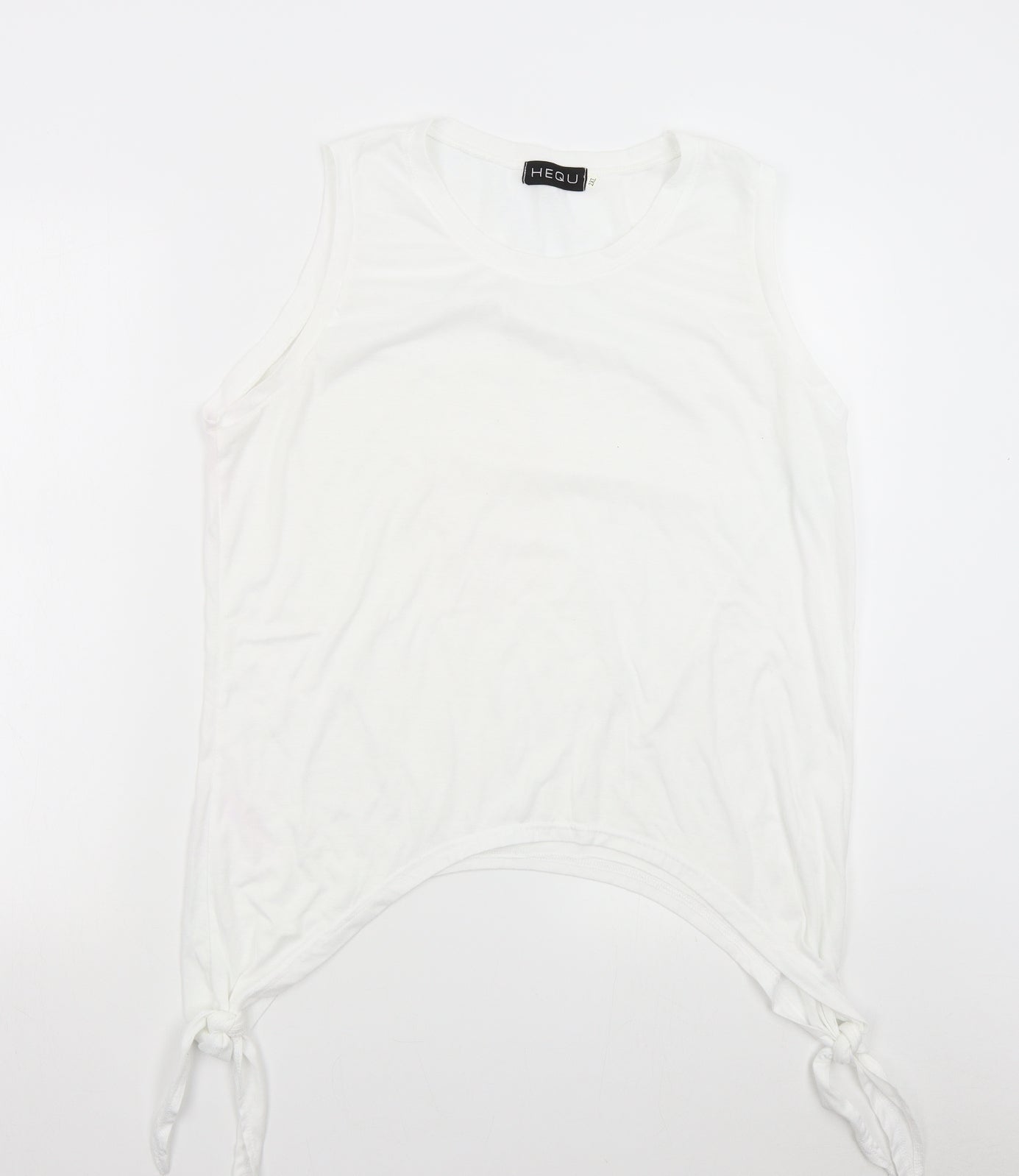 Hequ Womens White   Basic Blouse Size 2XL
