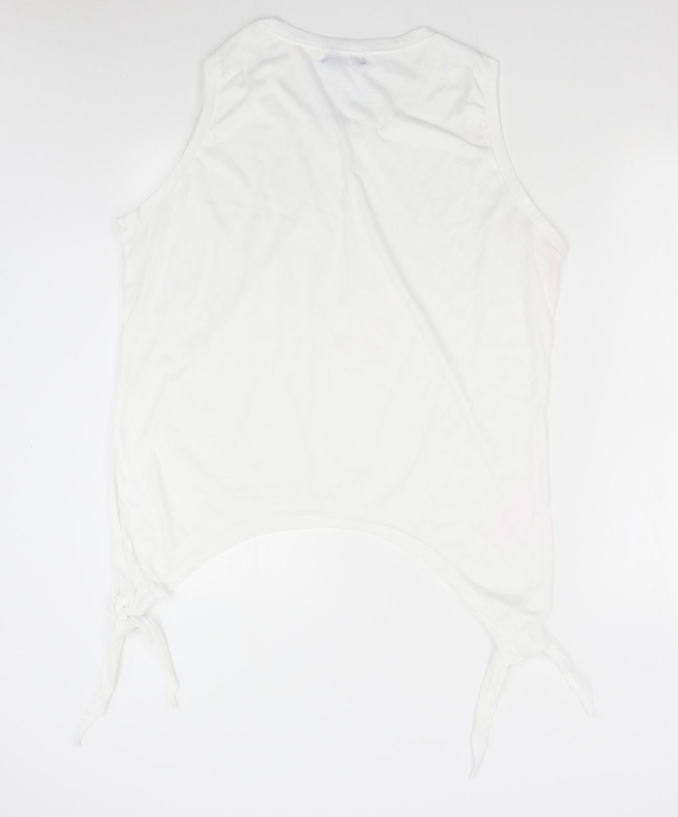 Hequ Womens White   Basic Blouse Size 2XL