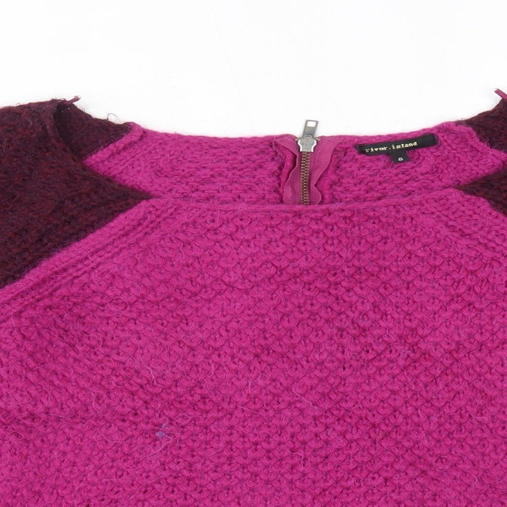 River Island Womens Purple   Pullover Jumper Size 8