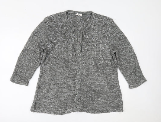CC Womens Grey   Cardigan Jumper Size L
