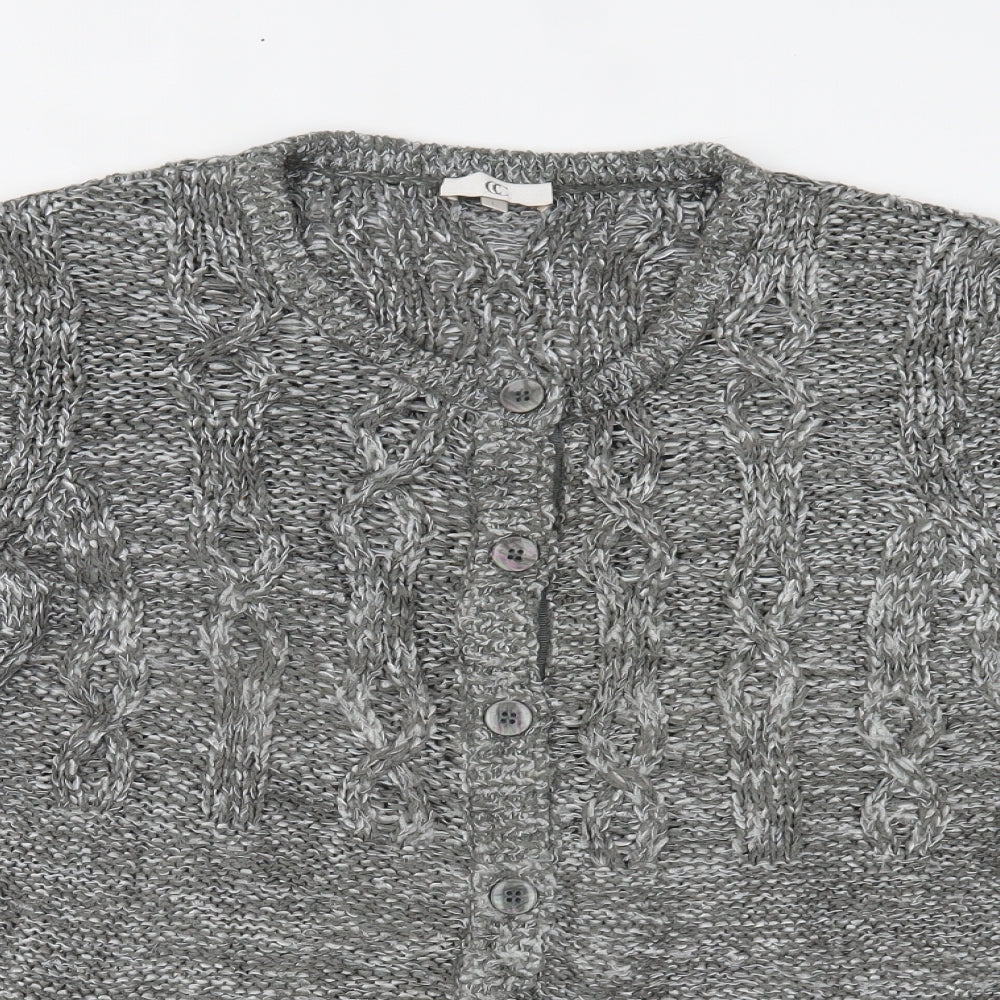 CC Womens Grey   Cardigan Jumper Size L