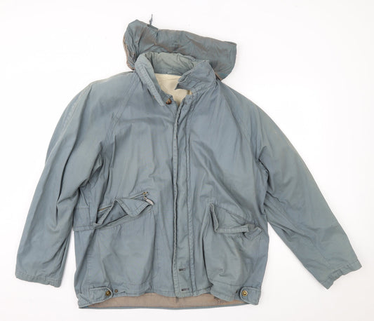 IQ Womens Blue   Overcoat Coat Size L