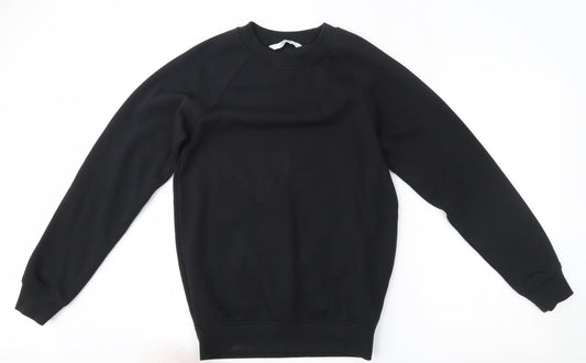Alexandra Mens Black   Pullover Sweatshirt Size S