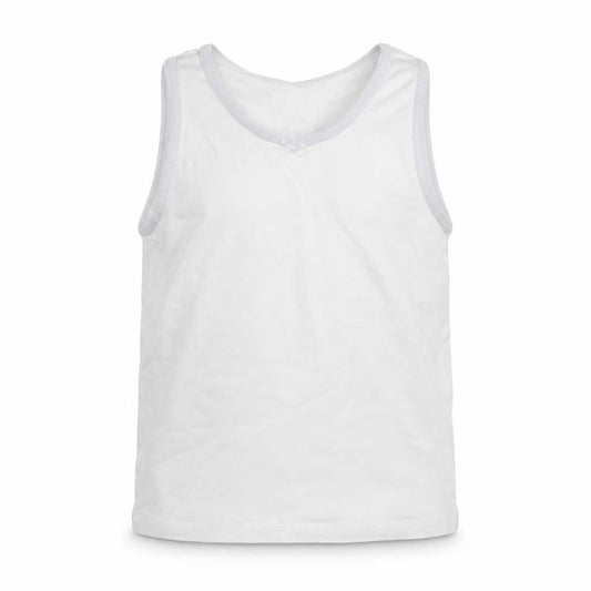 Nutmeg Boys White   Basic Tank Size 7-8 Years