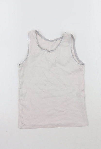 Debenhams Girls White   Basic Tank Size 5-6 Years