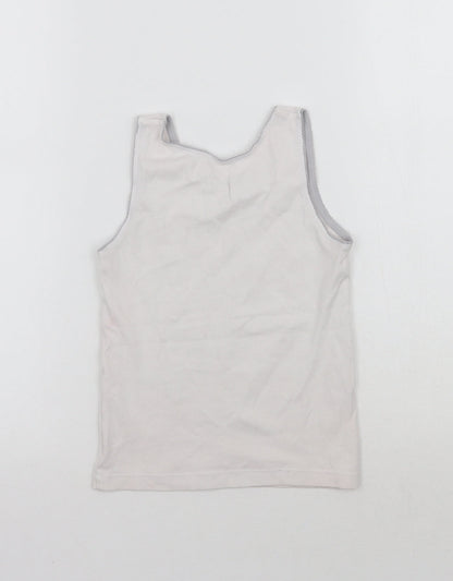 Debenhams Girls White   Basic Tank Size 5-6 Years
