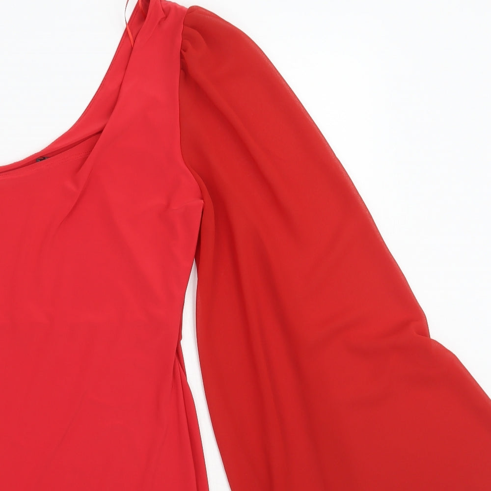 Rare Womens Red   A-Line  Size 8