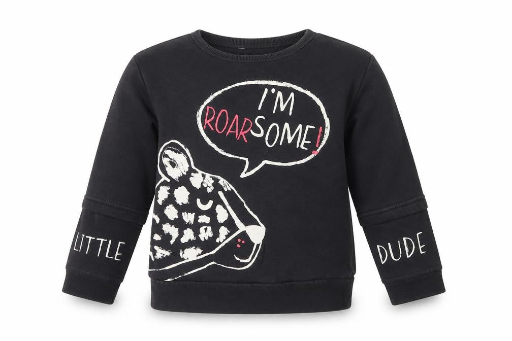 George Girls Grey Animal Print  Pullover Jumper Size 2-3 Years