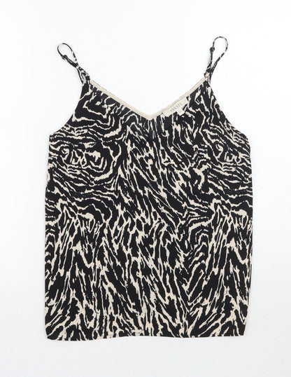 Oasis Womens Beige Animal Print  Basic Tank Size 8