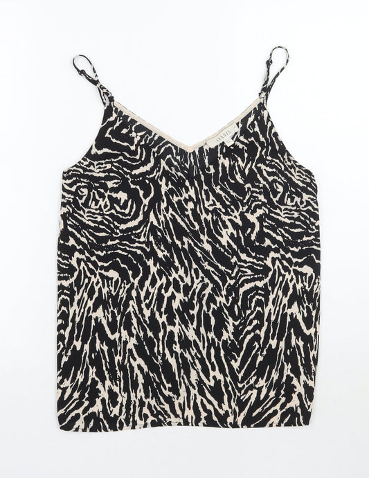 Oasis Womens Beige Animal Print  Basic Tank Size 8