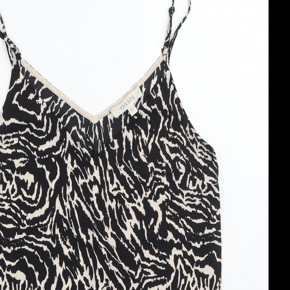 Oasis Womens Beige Animal Print  Basic Tank Size 8
