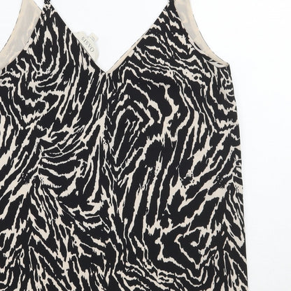 Oasis Womens Beige Animal Print  Basic Tank Size 8
