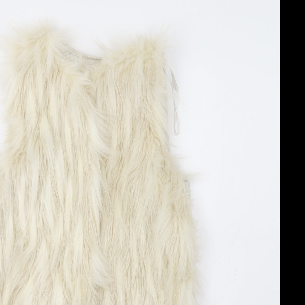 Amisu Womens Ivory   Overcoat Waistcoat Size 6