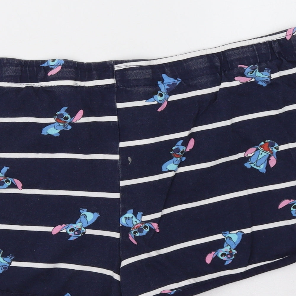 Primark Womens Blue Striped  Sweat Shorts Size L