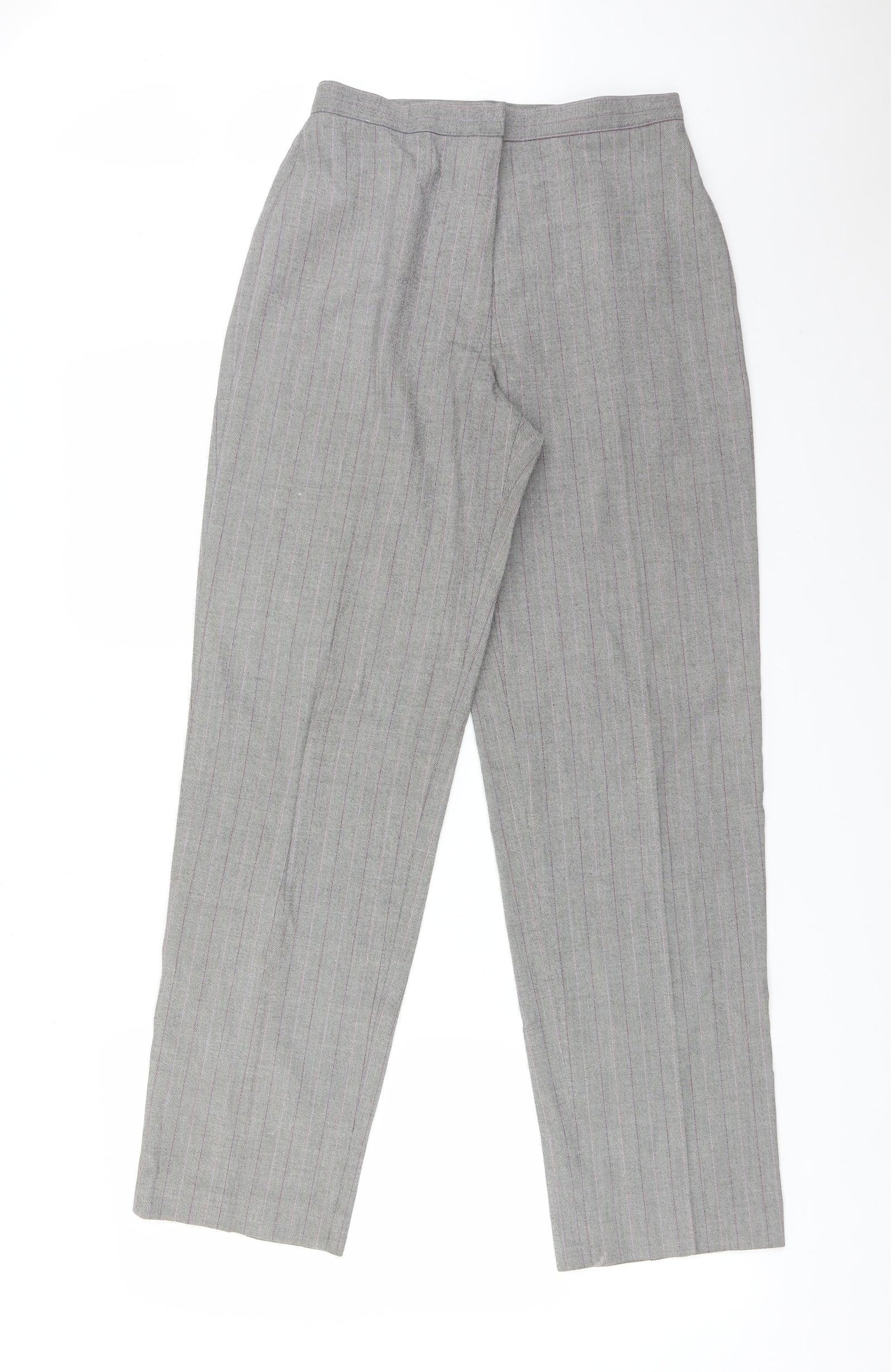 M&S Womens Multicoloured Check  Dress Pants Trousers Size 10 L30 in