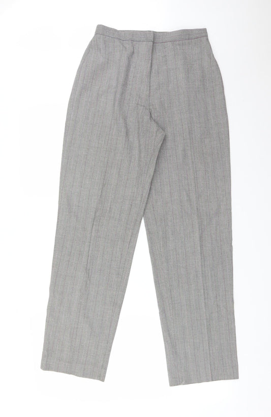 M&S Womens Multicoloured Check  Dress Pants Trousers Size 10 L30 in
