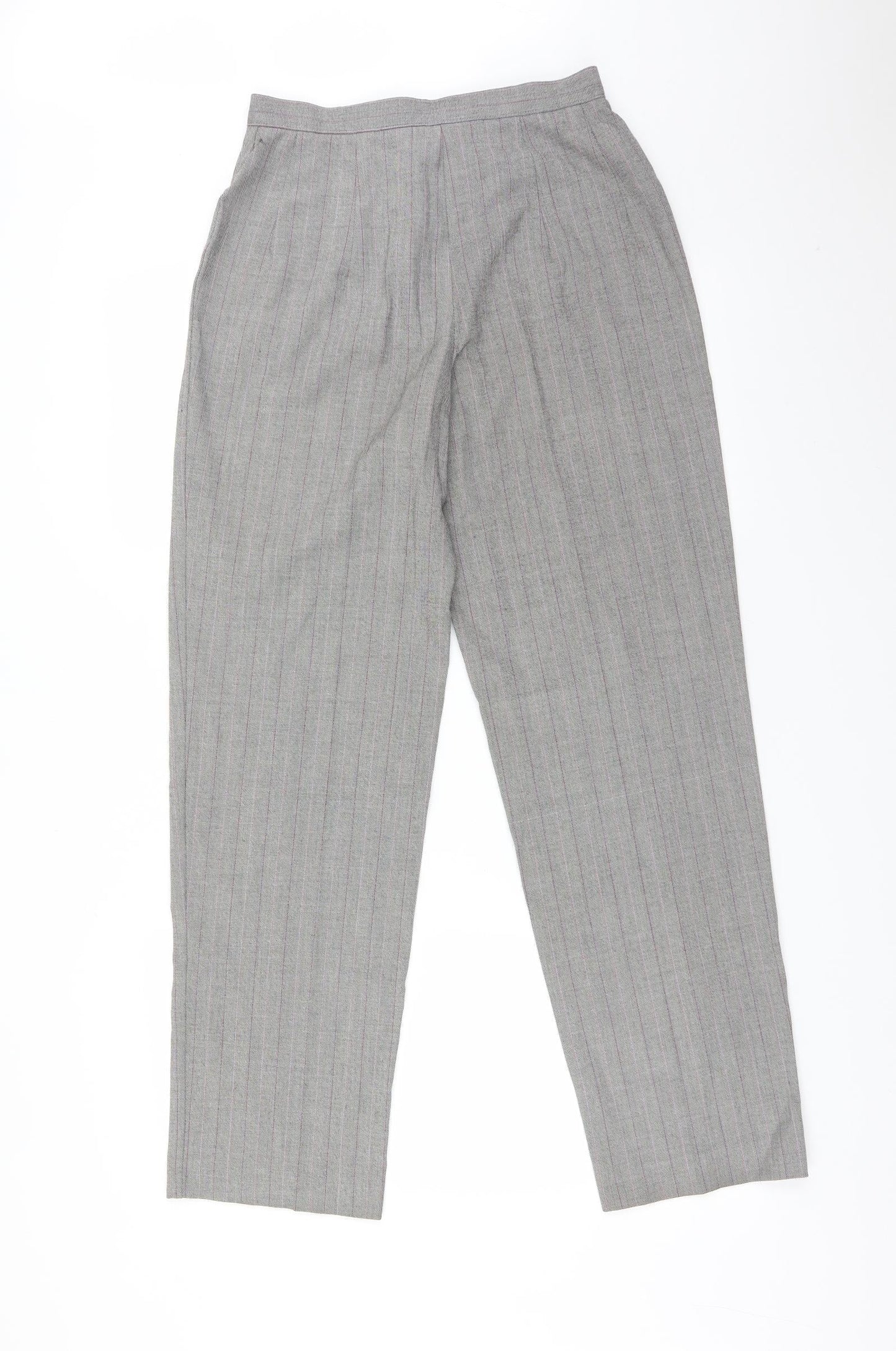 M&S Womens Multicoloured Check  Dress Pants Trousers Size 10 L30 in