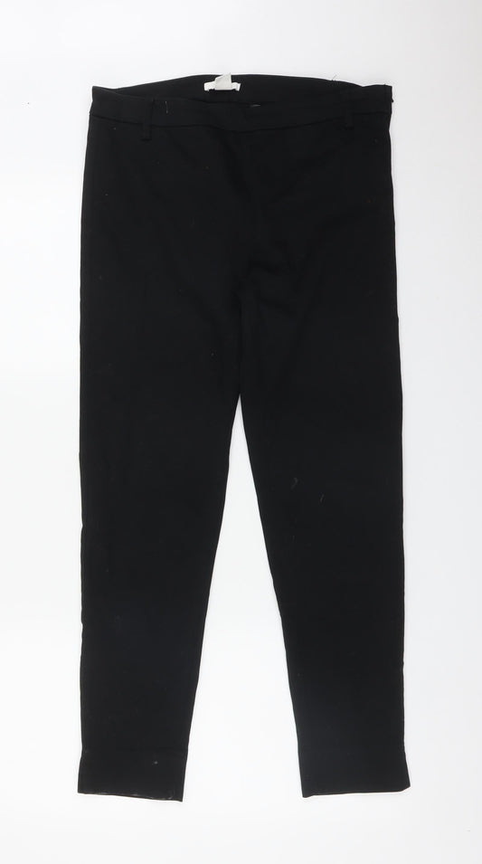 H&M Womens Black   Trousers  Size 10 L27 in