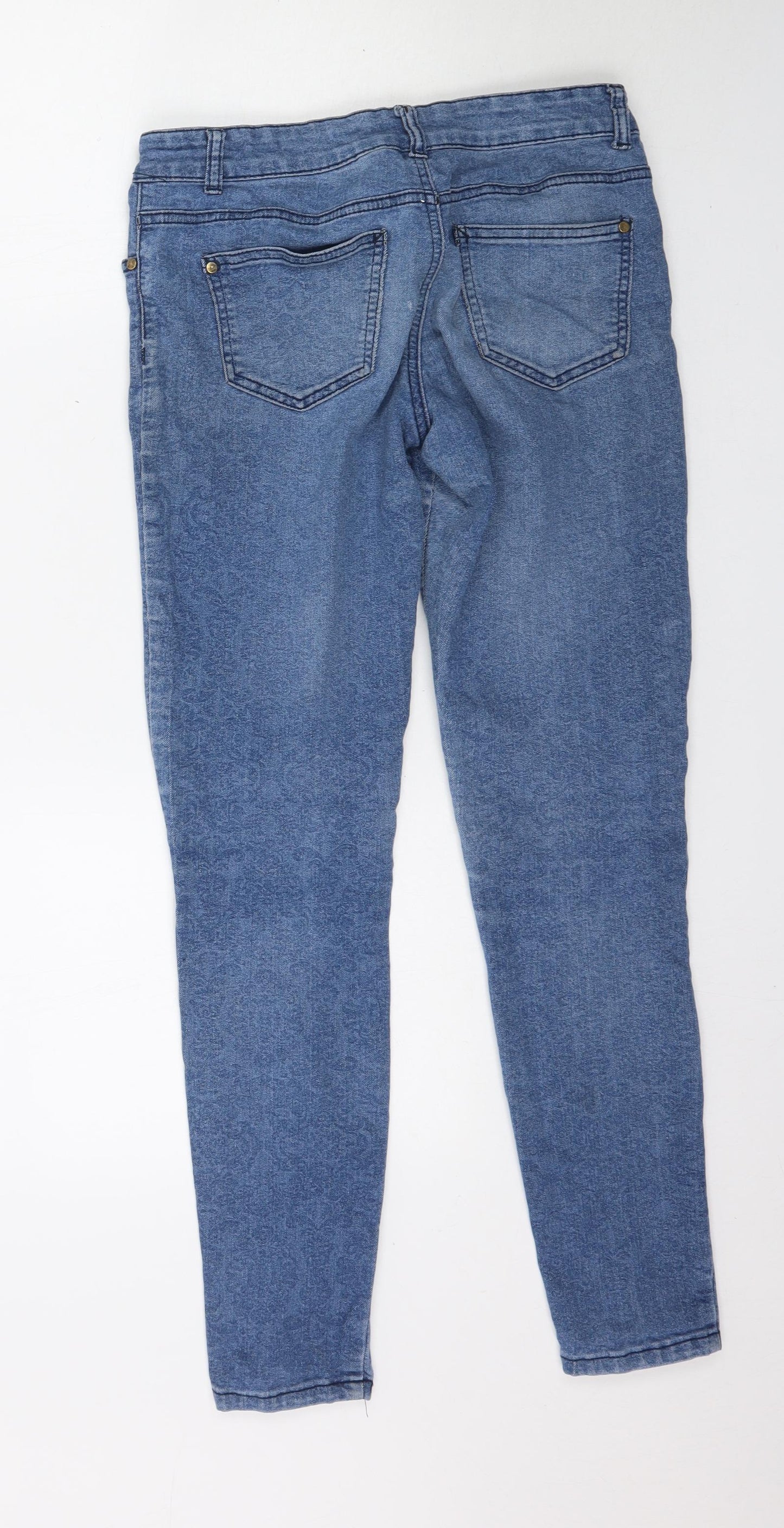 Preworn Womens Blue  Denim Skinny Jeans Size 10 L29 in