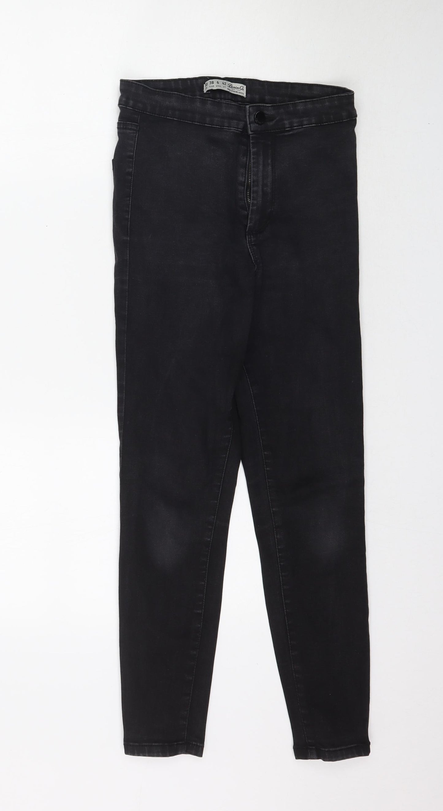 Denim Co. Womens Black  Denim Skinny Jeans Size 10 L25 in