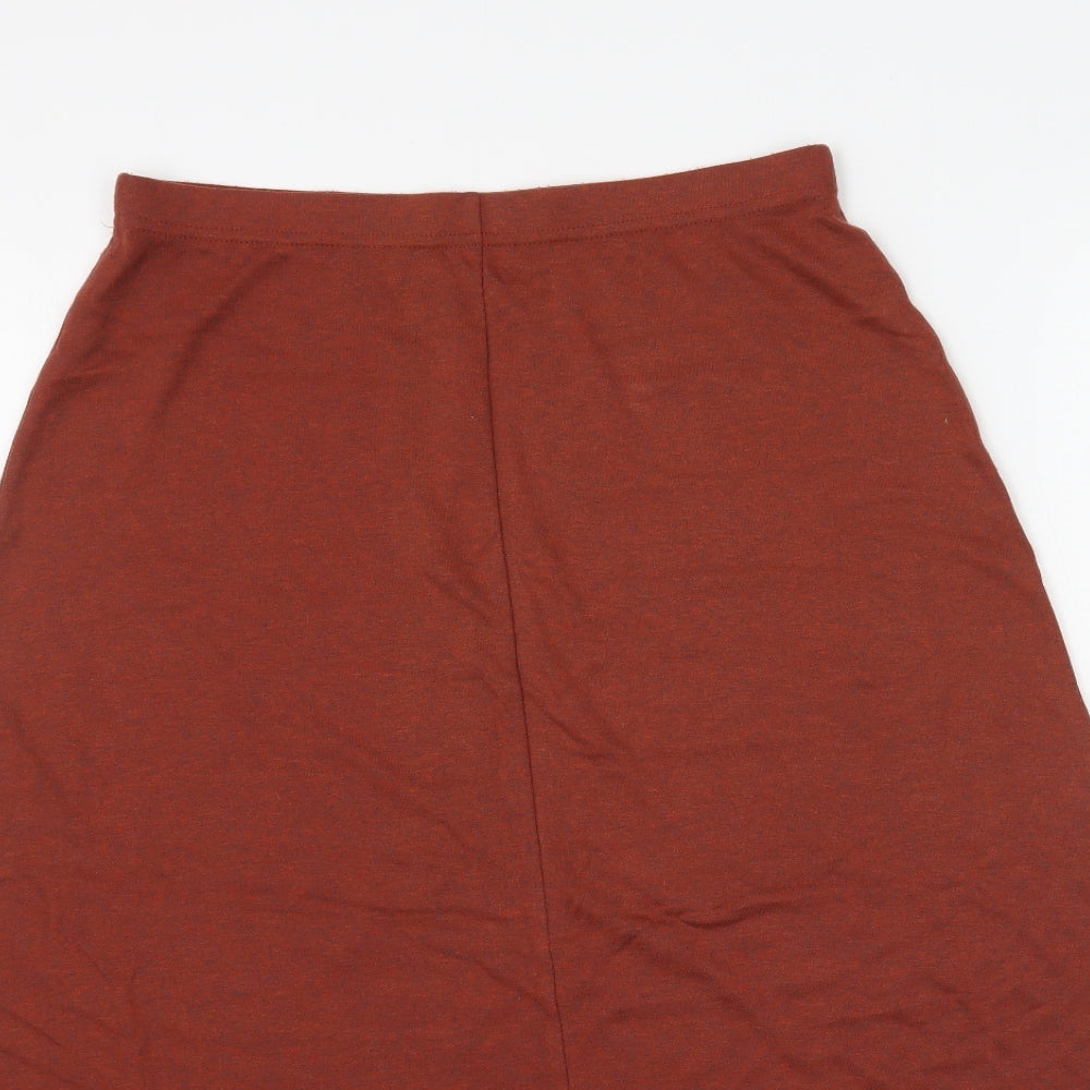 Preworn Womens Orange   A-Line Skirt Size M